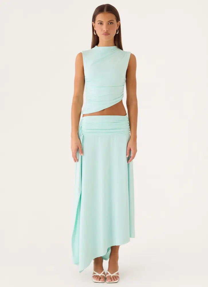 Briege Maxi Skirt - Aqua - Maxi Skirts